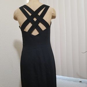 Rex Lester Sweetheart Neckline Sheath Dress with Back CrissCross Straps size 12